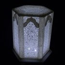 Marble Electric Night Table Lamp Lattice Design Hand carved Home Gifts Decor Marble Electric Night Table Lamp Lattice Design Hand carved Home Gifts Decor