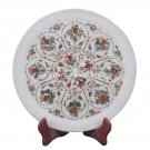 12" Marble Serving Plate Marquetry Abalone Mosaic Inlay Kitchen Decor Gift H1422 12" Marble Serving Plate Marquetry Abalone Mosaic Inlay Kitchen Decor Gift H1422