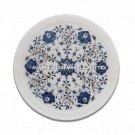 Marble Small Dish Plate Lapis Lazuli Inlay Floral Stunning Work Decor Gift H4469 Marble Small Dish Plate Lapis Lazuli Inlay Floral Stunning Work Decor Gift H4469