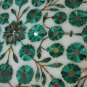 9"x6" Marble Tray Pietra Dura Malachite Marquetry Inlaid Mosaic Home Decor H1850