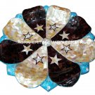 15" Fine Marble Dry Fruit Bowl Abalone Stone Kitchen Décor Inlay Work Marquetry
