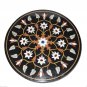 29" Black Marble Side Coffee Table Top Handmade Decorative Marquetry Inlay Art