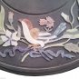 24" Black Table Top Coffee Birds Mosaic Handmade Marquetry Home Decorative Arts