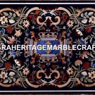 Black Marble Dining Side Tabla Top Creative Inlay Design Home Garden Decor H5624