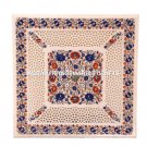 Filligree Marble Side Coffee Cafe Top Table Floral Inlaid Entrancing Work M072