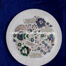 Exclusive Round Marble Dish Plate Marquetry Inlay Stone Occasional Decor H4074 Exclusive Round Marble Dish Plate Marquetry Inlay Stone Occasional Decor H4074