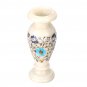 9"x4'' Marble Flower Vase Multi Floral Art Inlay Beautiful Home Decor Gift H3611