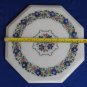 12" Marble Coffee Table Floral Lapis Pietra Dura Mosaic Special Home Deocrative