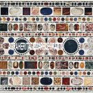 White Marble Dining Table Top Furniture Mosaic Arts Inlay Gem Home Decor H3247