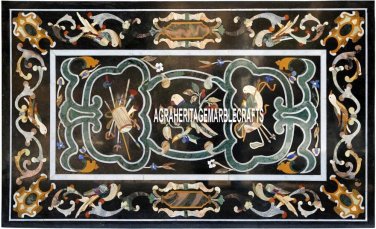 Italian Marble Beautiful Dining Table Handmade Marquetry Inlay Home Decor H3875