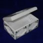 Marble Rectangular Malachite Inlaid Trinket Jewelry Box Lattice Work Inlay Gifts
