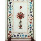 15"x10" White Marble Table Top Marquetry Inlay Special Gift For Christmas Decor 15"x10" White Marble Table Top Marquetry Inlay Special Gift For Christmas Decor