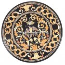 Marble End Coffee Table Top Hakik Inlay Pietradura Mosaic Living Room Decor H481