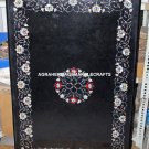 Black Marble Breakfast Dining Table Top Marquetry Mother Of Pearl Inlaid H5660 Black Marble Breakfast Dining Table Top Marquetry Mother Of Pearl Inlaid H5660