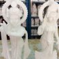 12" White Marble Krishna Radha handmade Stone Hindu Lord Hare Statue Sculpture