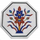 12" White Marble Table Top Mosaic Inlaid Christmas Handmade Art Home Decor Gifts 12" White Marble Table Top Mosaic Inlaid Christmas Handmade Art Home Decor Gifts