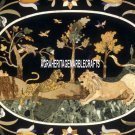 Black Marble Dining Table Top Animal Handmade Art Mosaic Inlay Patio Decor H3928 Black Marble Dining Table Top Animal Handmade Art Mosaic Inlay Patio Decor H3928