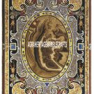 Scagliola Marble Top Dining Home Table Antique Inlaid Occasional Decor Art H3848