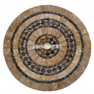 White Marble Coffee Table Top Mosaic Precious Stone Inlay Art Garden Decor H4023 White Marble Coffee Table Top Mosaic Precious Stone Inlay Art Garden Decor H4023