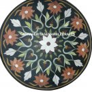 Marble Coffee Center Table Top Jasper Mosaic Floral Inlay Decor Furniture H940