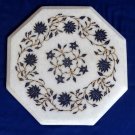 12" Marble Inlaid Mosaic Table Top coffee Rare Real Gems Handmade Art Decor Gift 12" Marble Inlaid Mosaic Table Top coffee Rare Real Gems Handmade Art Decor Gift