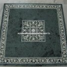 Green Marble Coffee Table Top Handmade Precious Inlay Art Occasional Decor H4040