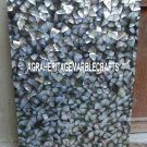 Random Work Black Marble Dining Table Top Seashell Stone Inlay Arts Decor H3346