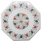 Round Marble Coffee Table Rare Gems Inlay Mosaic Floral Living Room Decor H1399 Round Marble Coffee Table Rare Gems Inlay Mosaic Floral Living Room Decor H1399