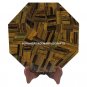 Marble Top Side Table Tiger Eye Gem Marquetry Pietra Dura Garden Decor Arts H469