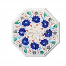Marvelous Marble Coffee Corner End Table Top Pauashell Lapis Inlay Decor H4512 Marvelous Marble Coffee Corner End Table Top Pauashell Lapis Inlay Decor H4512