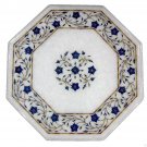 12" Marble Coffee Table Marquetry Pietra Dura Lapis Handmade Art Ramadan Special