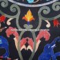 Black Marble table top pietredura inlay semiprecious stone unique elephant H451