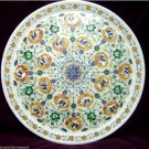 White Marble Serving Dish Plate Hakik Gemstone Marquetry Inlay Home Kitchen Art White Marble Serving Dish Plate Hakik Gemstone Marquetry Inlay Home Kitchen Art