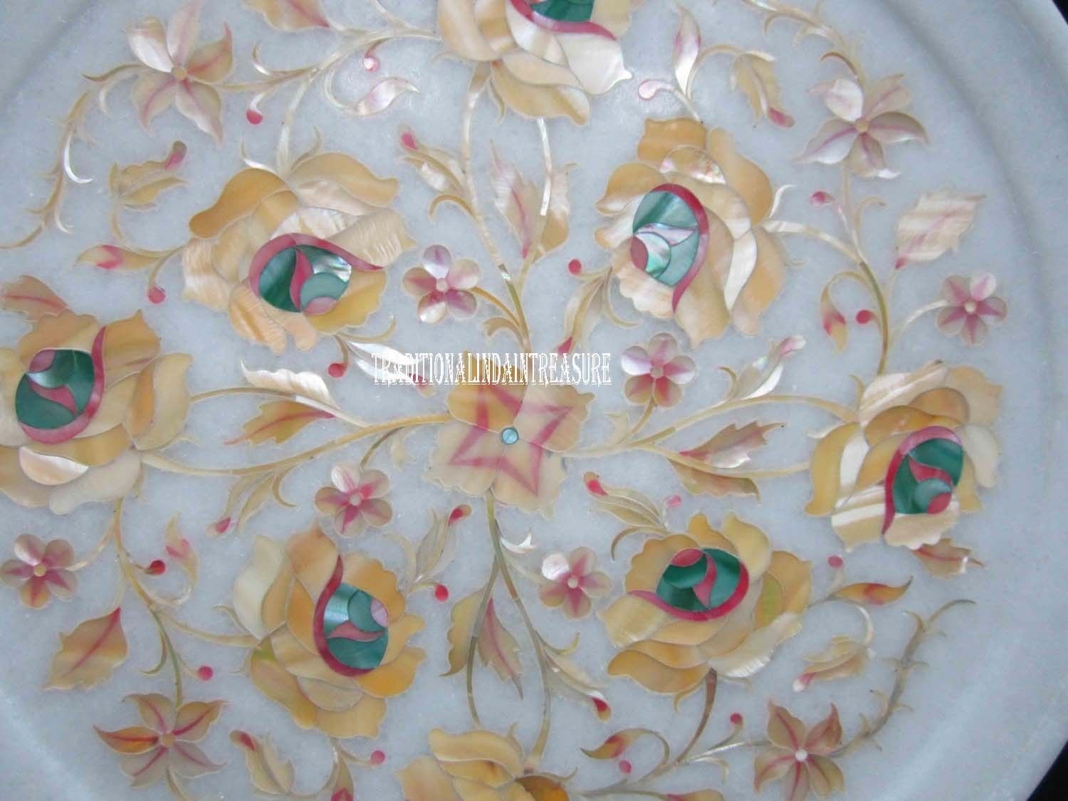 Miroir Mural Blanc 20x28 Pouces – Mosaïque De Nacre, Cadre Coquillage, Déco Tendance