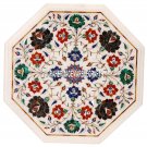 White Table Top Multi Floral Inlay Furniture Arts Marquetry Gemstone Decor H3538 White Table Top Multi Floral Inlay Furniture Arts Marquetry Gemstone Decor H3538