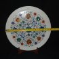 12" Decorative Marble Plate Floral Mosaic Pauashell Marquetry Art Handmade Decor