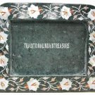 Green Marble Photo Frame Rare Mother of Pearl Gems Marquetry Inlay Gifts Decor