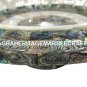 Marble Fruit Bowl Real Abalone Shell Gem Inlay Marquetry Table Decor H1454