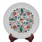 Marble Serving Tray Plate Parrot Inlay Fine Mosaic Marquetry Table Decor H1444 Marble Serving Tray Plate Parrot Inlay Fine Mosaic Marquetry Table Decor H1444
