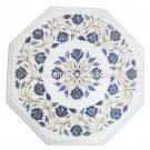 Marble Top Coffee Table Beautiful Floral Lapis Stone Inlay Art Patio Decor H1853 Marble Top Coffee Table Beautiful Floral Lapis Stone Inlay Art Patio Decor H1853