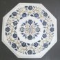 Marble Coffee Table Top Semi Precious Stone Inlaid Floral Art Garden Decor H3998