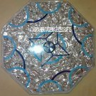 White Marble Top Side Table Abalone Stone Marquetry Inlaid Mosaic Decor H3216 White Marble Top Side Table Abalone Stone Marquetry Inlaid Mosaic Decor H3216