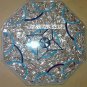 White Marble Top Side Table Abalone Stone Marquetry Inlaid Mosaic Decor H3216