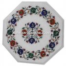 White Marble Coffee Table Malachite Floral Inlay Furniture Hallway Decor H3051 White Marble Coffee Table Malachite Floral Inlay Furniture Hallway Decor H3051