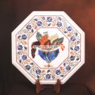 White Marble Top Lapis Fruit Decorative Art Table Pietradura Outdoor Decor H3743 White Marble Top Lapis Fruit Decorative Art Table Pietradura Outdoor Decor H3743