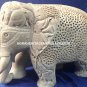 8" Elegant Marble Unique Elephant Design Handcrafted Stunning Arts Decor H4220