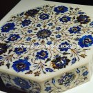 8" Marble Jewelry Storage Box Lapis Inlay Floral Precious Stone Gift Decor M061 8" Marble Jewelry Storage Box Lapis Inlay Floral Precious Stone Gift Decor M061