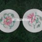 White Marble Tea Coaster Set Pink Floral Art Semi Precious Stone Inlay Art Decor
