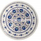 White Marble Round Serving Dish Plate Lapis Floral Art Inlay Kitchen Decor H3504 White Marble Round Serving Dish Plate Lapis Floral Art Inlay Kitchen Decor H3504