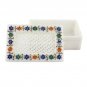 6"x4"x2" Attractive Marble Filligree Marquetry Multi Jewelry Trinket Box H4619